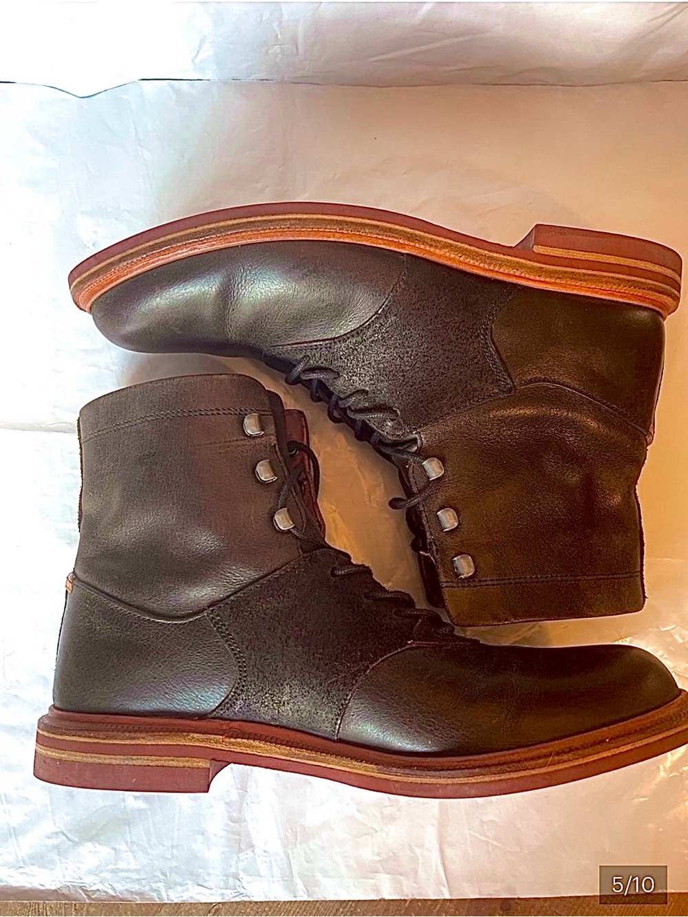 J Shoes Bowden Heritage Leather Boots Dainite Soles Size 8.5 US Thursday Style